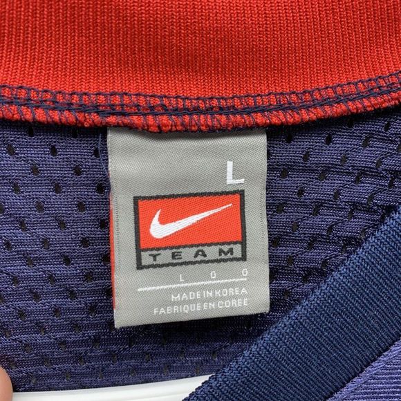 Nike Jersey Shirt Men Large Adult Blue Red 10 Arizona Outdoors Athletic Vintage - Picture 4 of 14